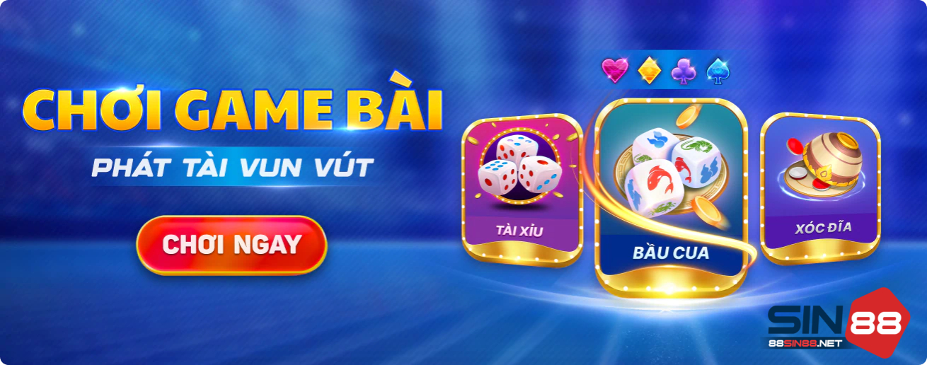 Banner game bài đổi thưởng sin88